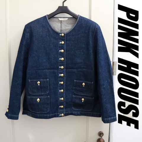 ピンクハウス PINKHOUSE 金ボタン！デニムジャケット ジージャン ブルゾ