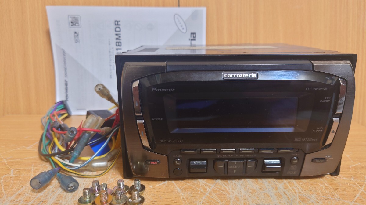  подлинная вещь Carozzeria carrozzeria FH-P818MDR 2DIN CD MDLP OEL MD запись модель рабочее состояние подтверждено эпоха Heisei первый период машина часть главное иметь поэтому текст внимательное чтение прошу 