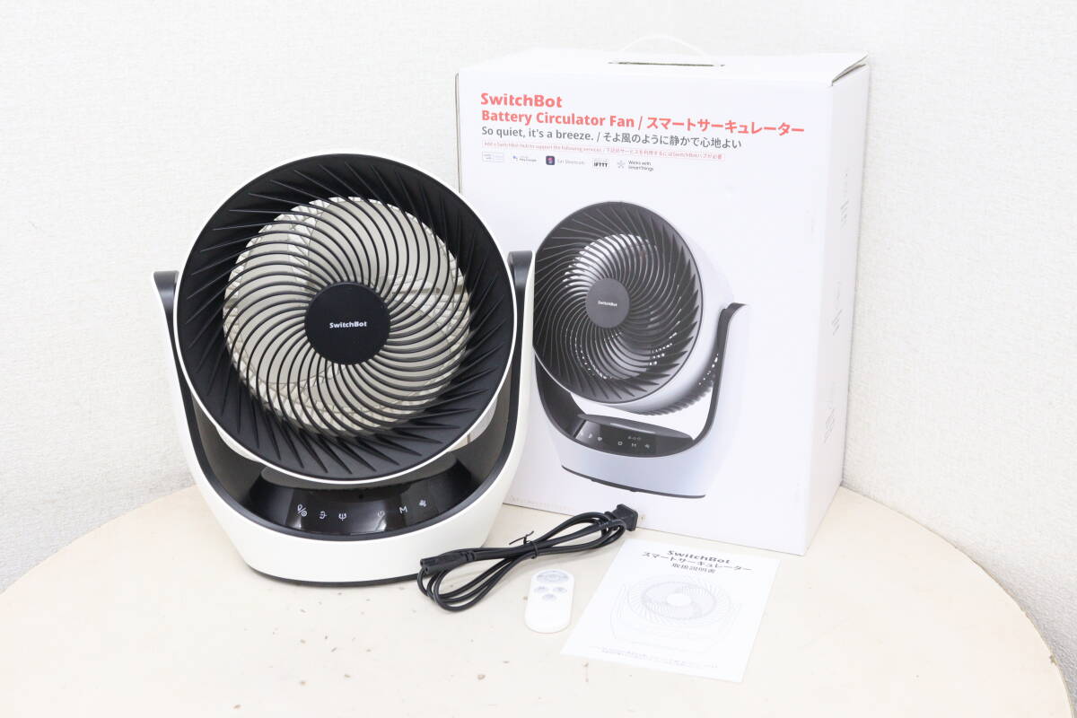 SwitchBot �T�[�L�����[�^�[ �É� ��U�� Alexa �R�[�h���X �X�C�b�`�{�b�g ��@ 30�� DC���[�^�[ �����R���t�� W3800510 2X107