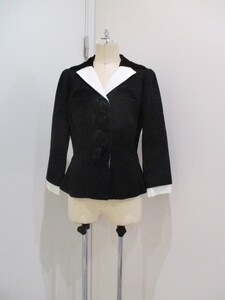 ルイヴィトン フランス製 LOUIS VUITTON 黒 毛皮付きジャケット サイズ36 送料無料