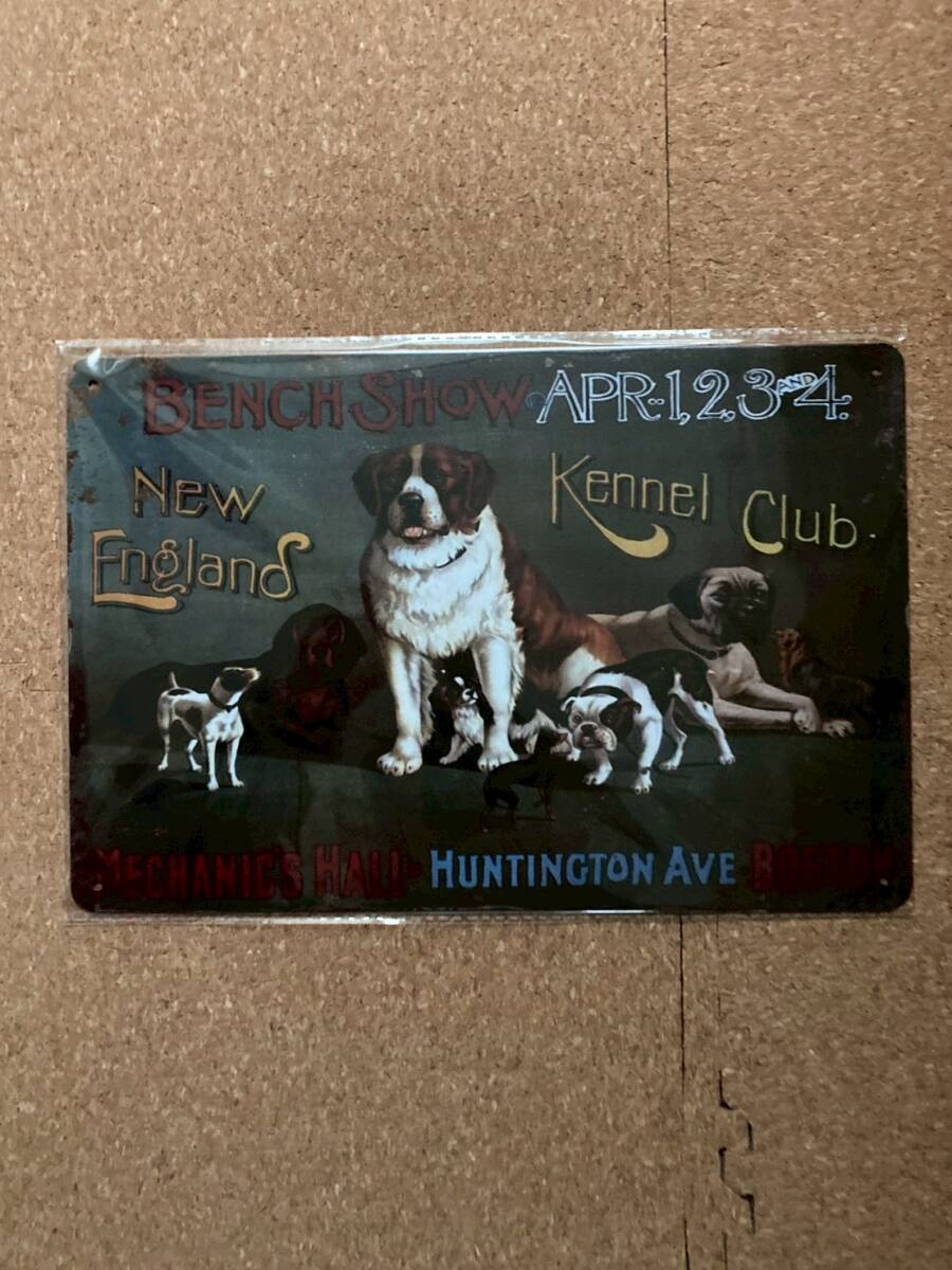  собака шоу сенбернар Pug bru собака Vintage постер жестяная пластина табличка american смешанные товары retro Vintage способ под старину 