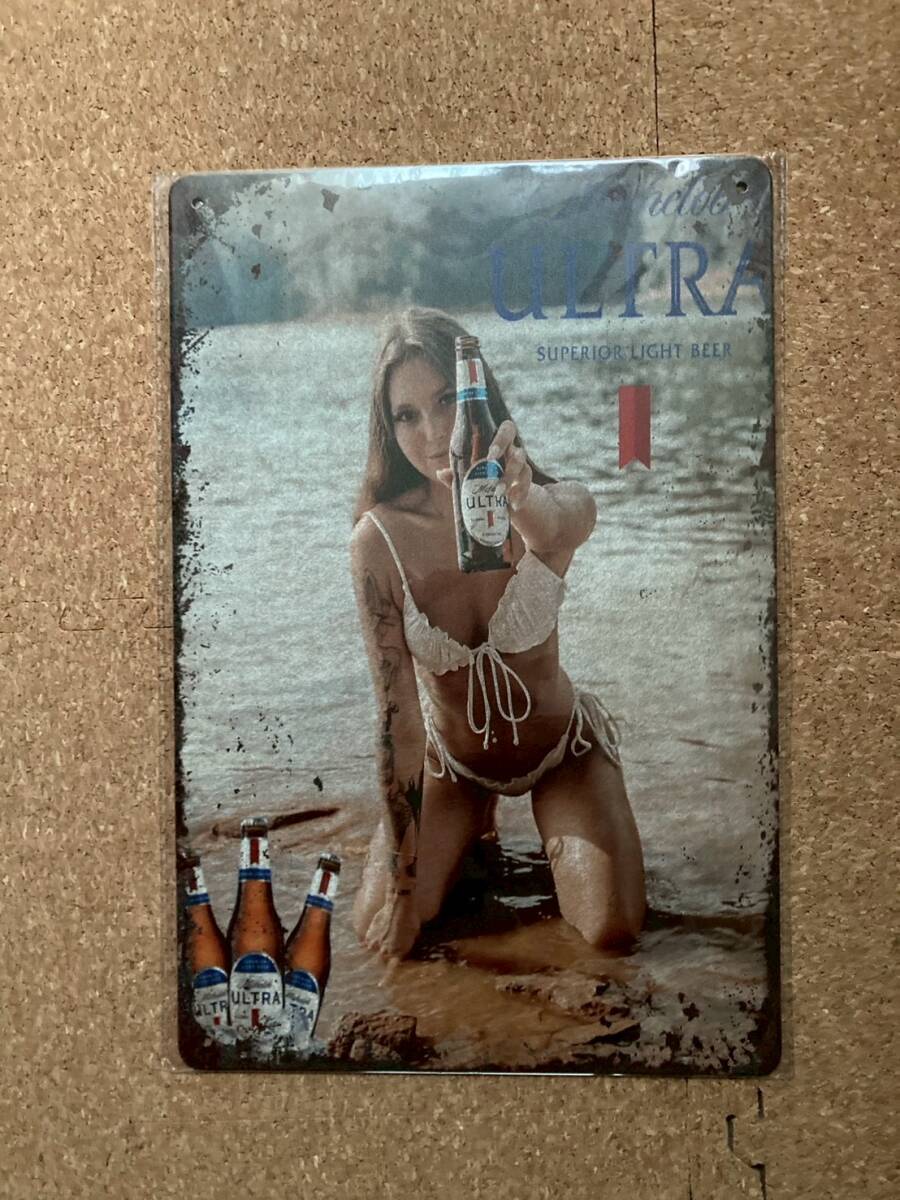 mike Lobb * Ultra premium пиво жестяная пластина табличка metal автограф plate american смешанные товары wall декоративный элемент retro Vintage способ под старину 