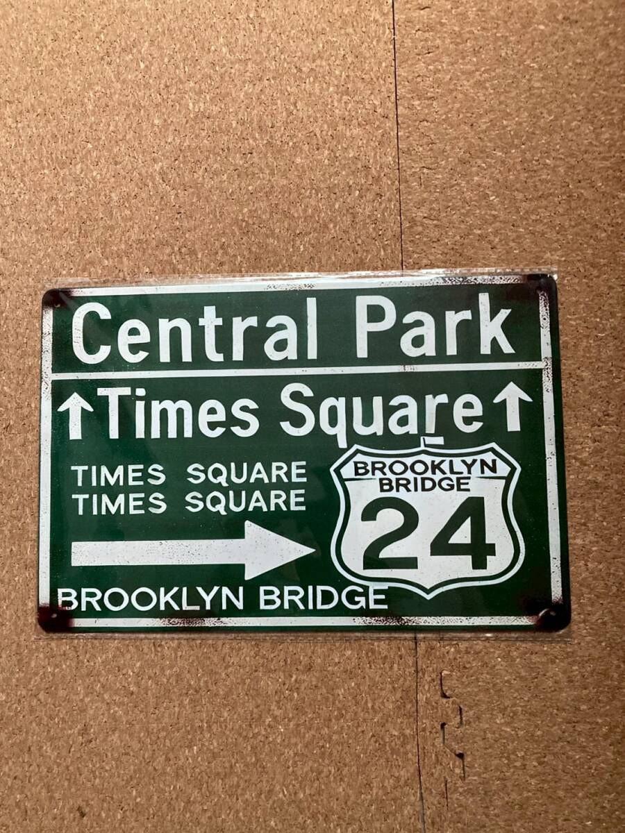  New York central park время z квадратное Brooke Lynn . жестяная пластина табличка american смешанные товары wall декоративный элемент Vintage способ под старину 