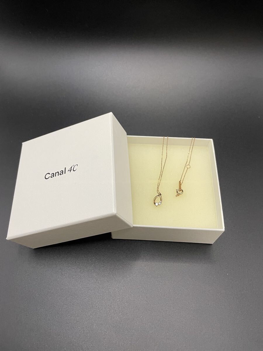 【極美品】カナル4℃ ラインストーン ネックレス 刻印有