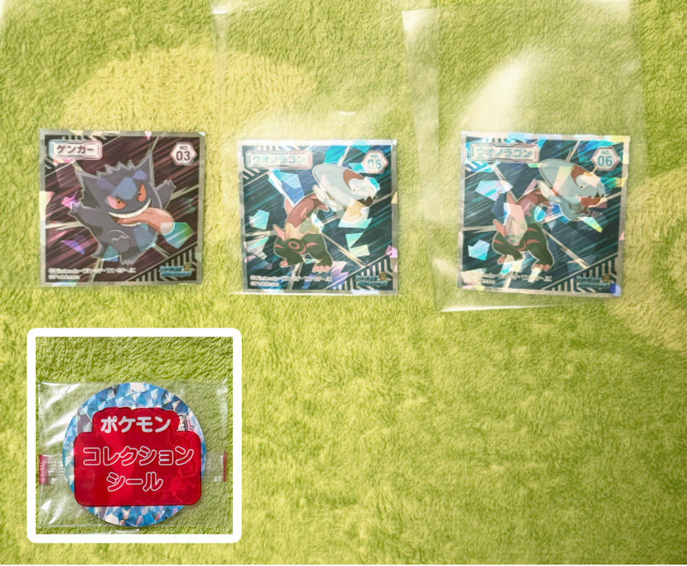 ロッテ　ポケモンウエハースチョコ　シール　3枚／サッポロ一番　おまけのシール　ポ