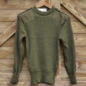 オランダ軍1980'sデッドストック英国製ケンプトン社コマンドセーター【オリーブ】ミリタリー 放出品 アメカジ アウトドア MADEINUK