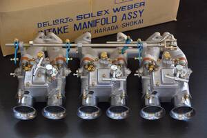 OER47パイ 亀有50Φインマニ付きフルセット新品 亀有ヒートプレート&カールファンネル6個付き SOLEX L28 L型 ソレックス ハコスカ S30Z