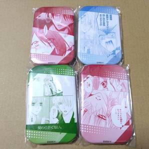 ミユキ蜜蜂 なまいきざかり。完結記念ガチャ スタンド付き缶バッジ 4点セット 春の嵐とモンスター 野良猫と狼 花とゆめ ザ花とゆめ