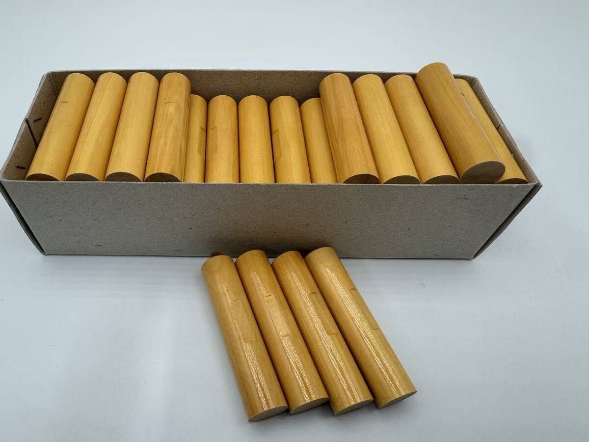 「1127」未使用 天然素材 柘植 黄楊 51本セット 長さ61.1ｍｍ/直径1