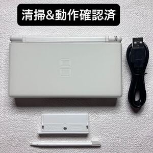 LP1外装極美品【清掃&動作確認済】Nintendo DS Lite クリスタルホワイト本体 充電器セット