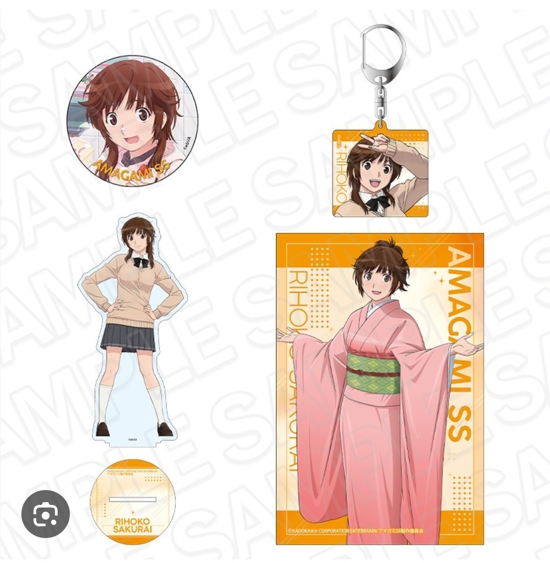桜井梨穂子 グッズセット アマガミSS C106 コミケ106 デカアクリルスタンド 缶バッジ アクリルキーホルダー アクキー フェイスタオル