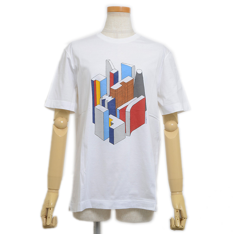 エルメス 半袖Tシャツ コットン ホワイト レディース Sサイズ ソルド品