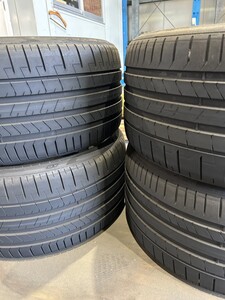 4本セット2021年製 Audi アウディ承認 中古タイヤ ピレリ P-ZERO PZ4 AO PNCS ノイズキャンセリングシステム 285/30R22 101Y サマータイヤ