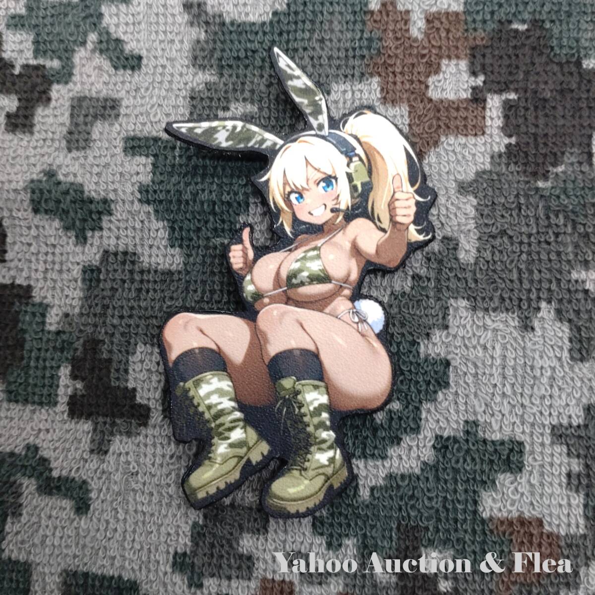 ベルクロワッペン★カモフラ・グッジョブ・ブロンドポニテバニー★神出鬼没★Unkn