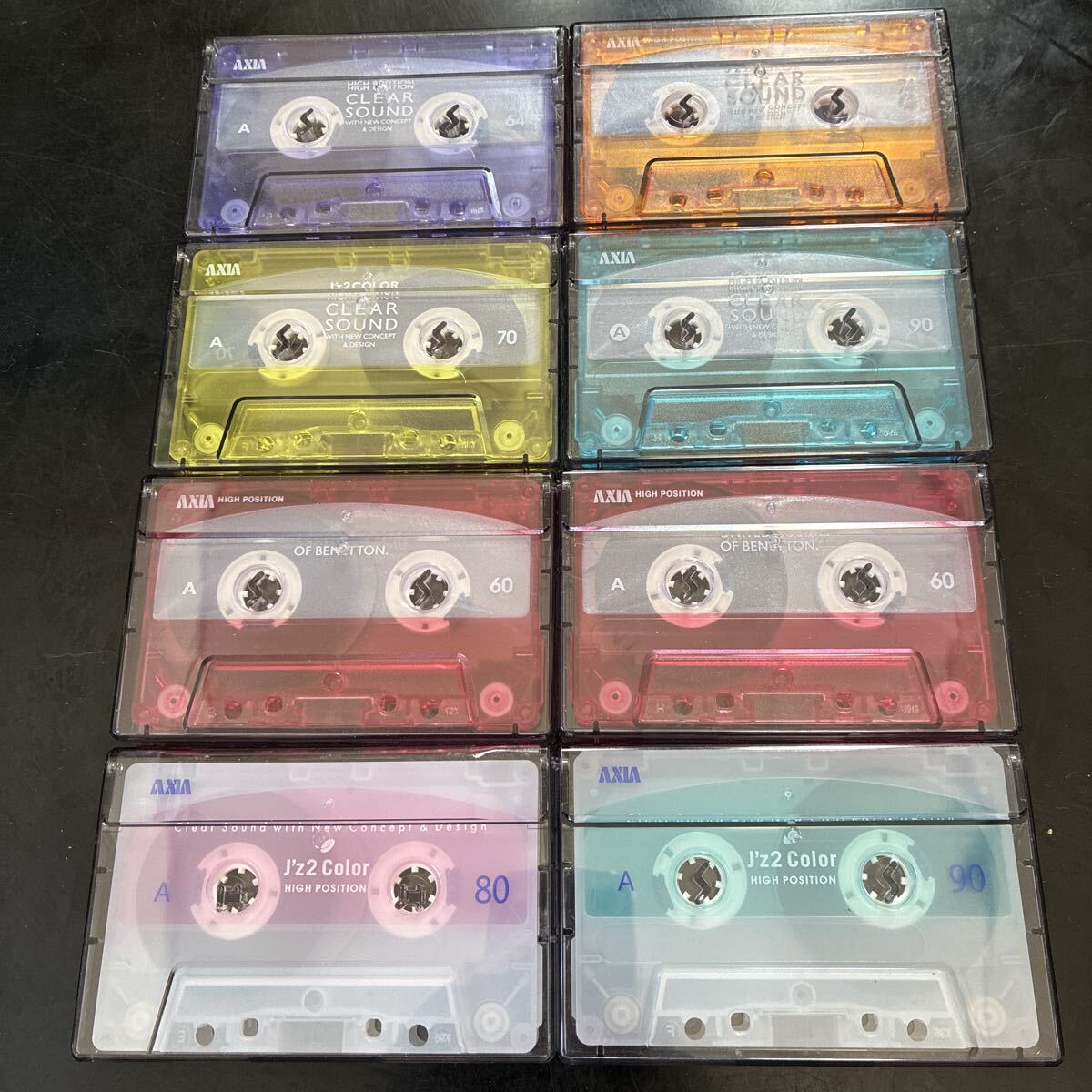  б/у кассетная лента AXIA Axia J'z2 COLOR 8 шт. комплект стирание отделка завершено 