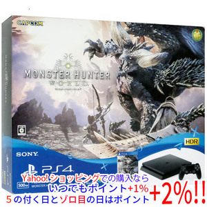 【中古】SONY プレイステーション4 500GB MONSTER HUNTER: WORLD Starter Pack Black CUHJ-10022 元箱あり