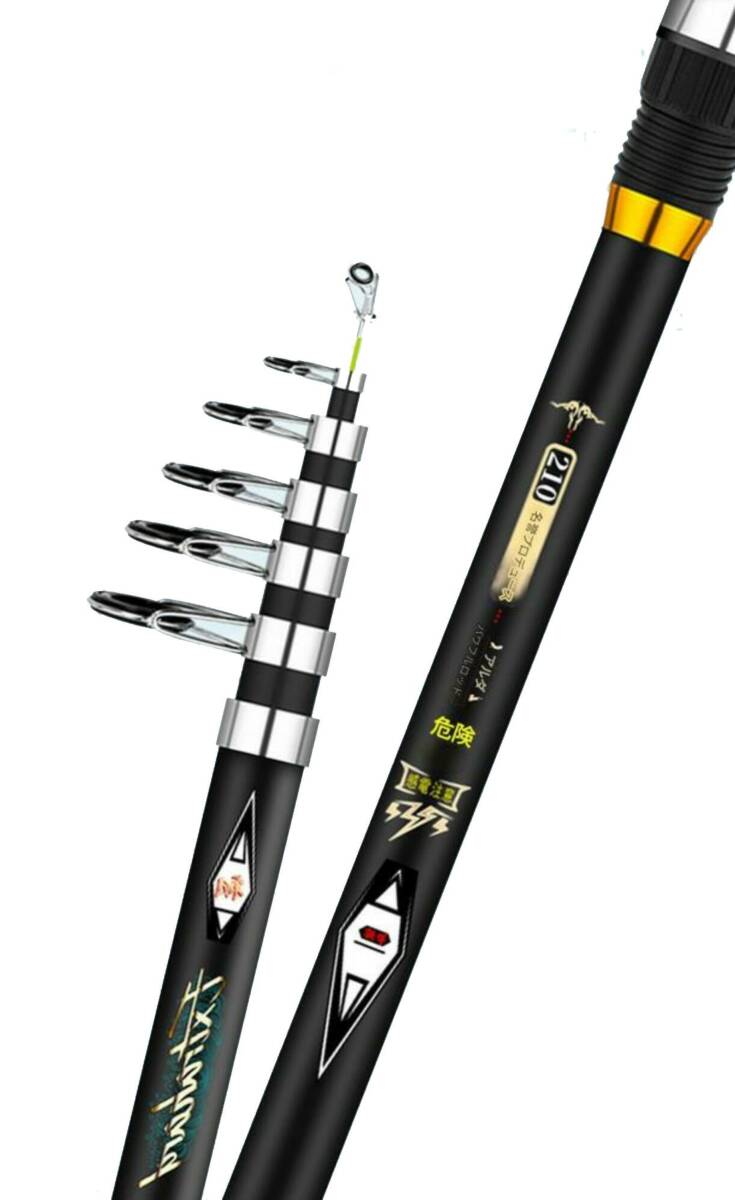 釣り竿 グラスロッド 釣竿 コンパクトロッド グラスファイバー 2.4m