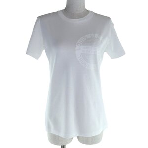 極美品★LOUIS VUITTON ルイヴィトン コットン100% LVスタンプ クルーネック 半袖Tシャツ ホワイト S イタリア製 正規品 レディース