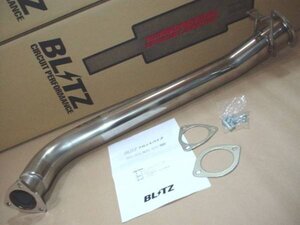 【防振ステー付】BLITZ フロントパイプ ER34 スカイライン RB25DET SUS304 80Φ 21556 A/Fセンサーアタッチメント無 FRONT PIPE 送料無料