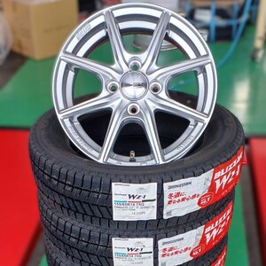 WZ-1 155/65R14 75Q ブリヂストン スタッドレスタイヤ 新商品 & アルミホイール 新品 4本セット 軽自動車用