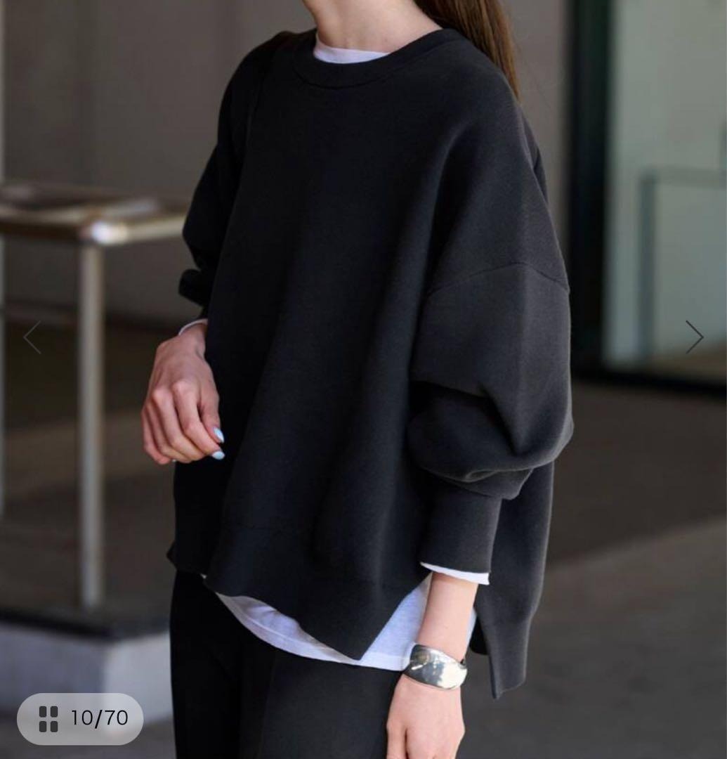 24AW FRAMeWORK フレームワーク ダブルジャガードプルオーバー ブラ