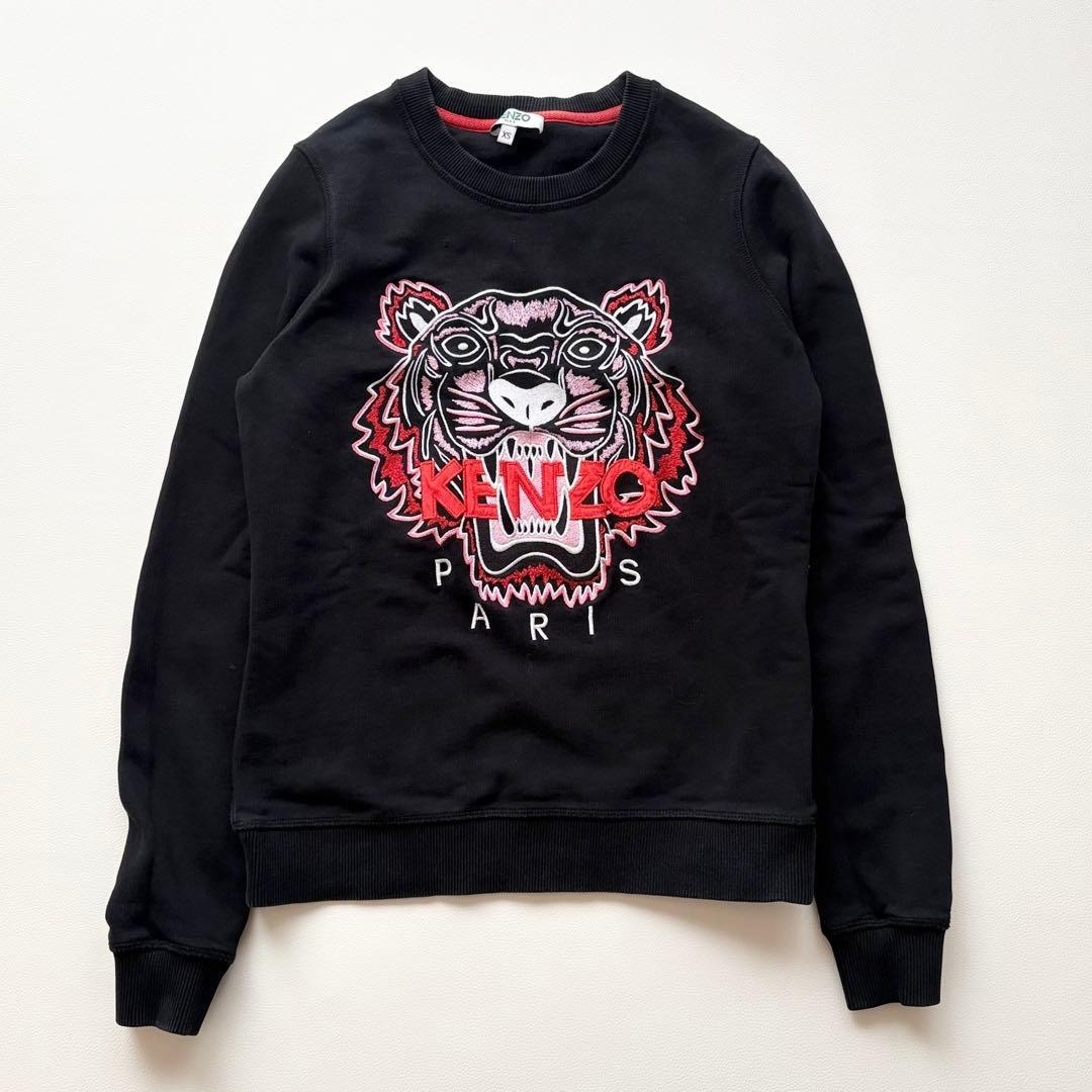 KENZO ケンゾー タイガー刺繍 虎 スウェット トレーナー ブラック ピンク