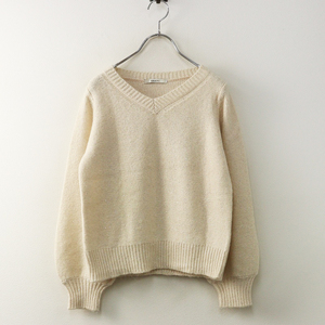 アナイ ANAYI カシミヤ スパンコール 天竺 ニット 38 ライトベージュ┃セーター トップス 秋冬【2400014742275】