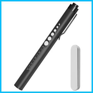 眼・耳・鼻・咽喉・歯科検査などに適用 (ブラック) 口腔内を見る用 瞳孔用 夜勤用 収納ケース付き検査用 瞳孔計付&クリップ付き