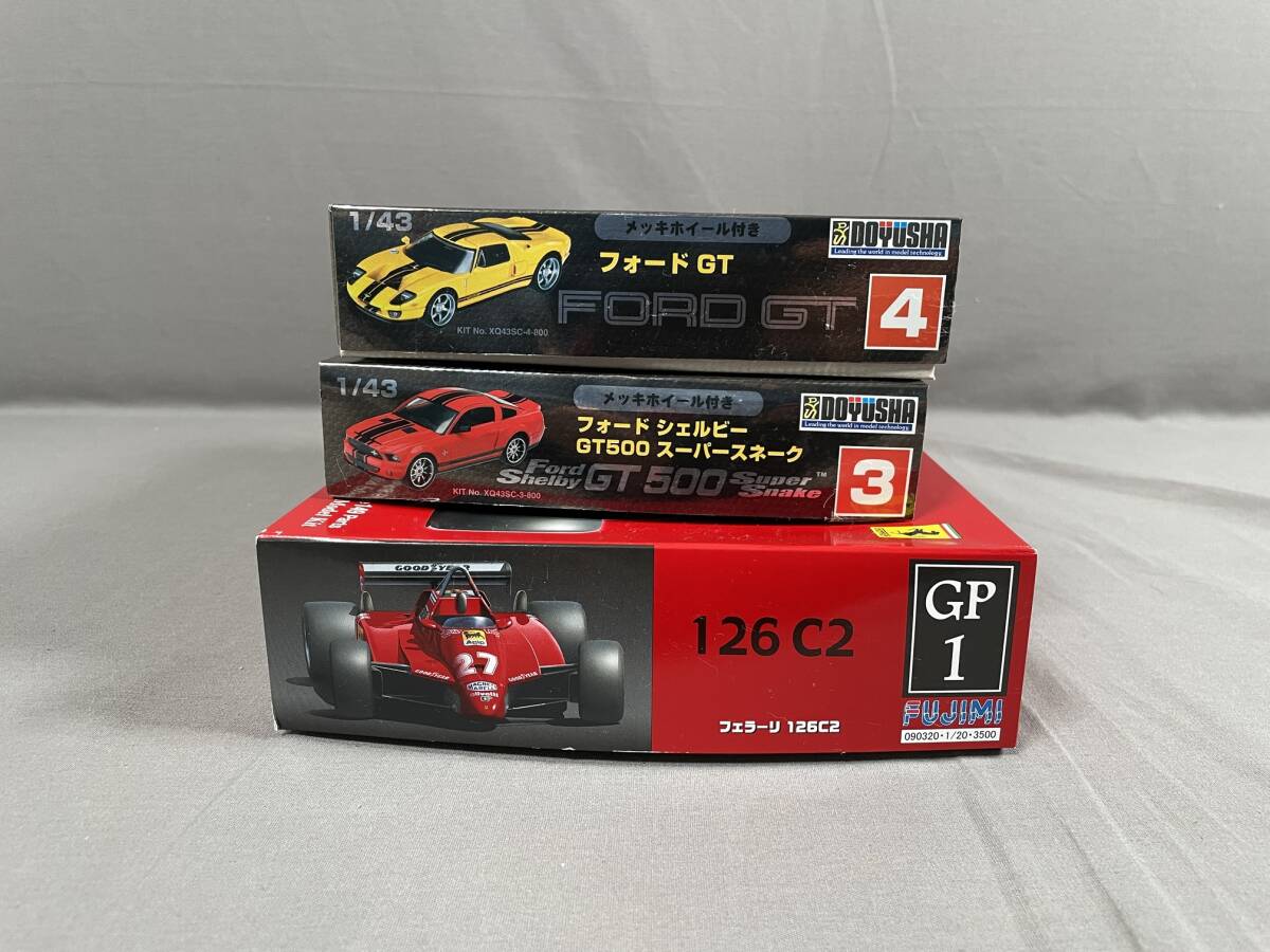  не собран 3 пункт Fujimi 1/20 Ferrari 126 C2.. фирма 1/43 Ford GTshe рубин пластиковая модель 