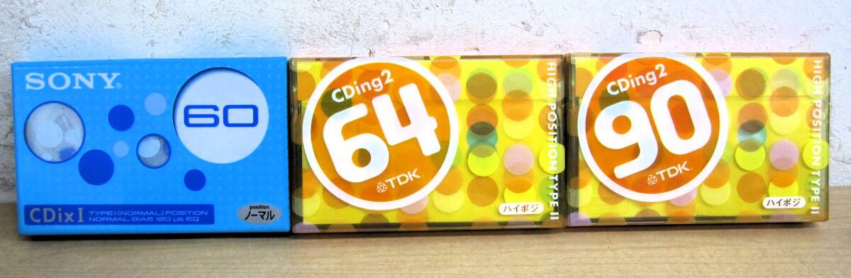 *75056 не использовался нераспечатанный товар кассетная лента 3шт.@. суммировать SONY60 минут TDK64 минут /90 минут 