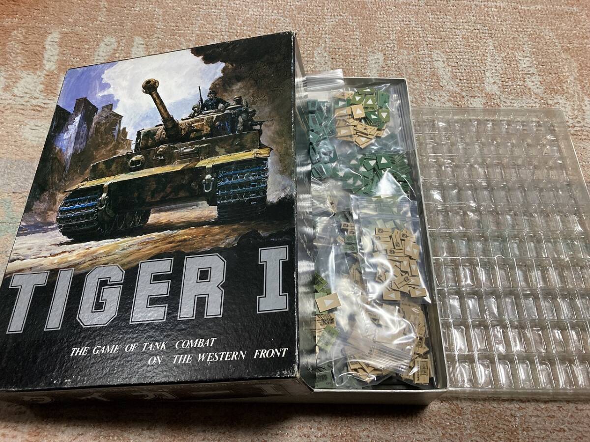 ツクダ　タイガーⅠ　戦車1両単位の戦術級ゲーム　(ユニットの一部に欠品あり自作で
