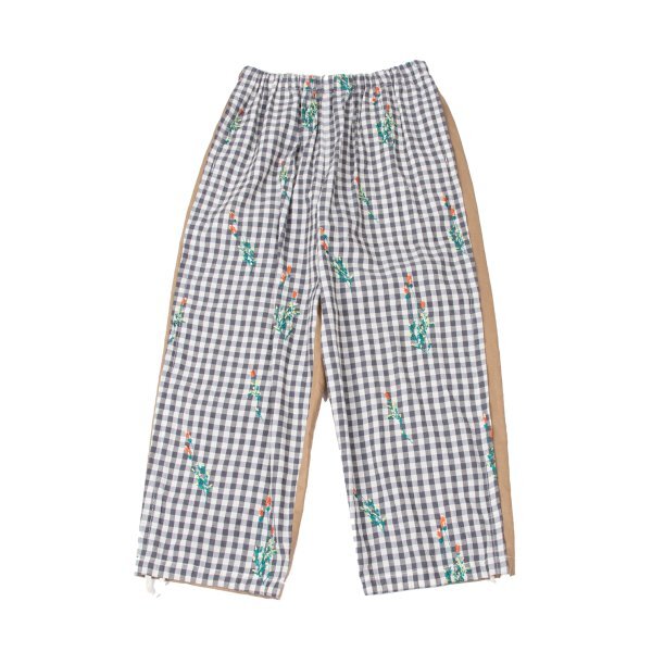 タオtao チェック切替刺繍ドロストパンツ 茶他M位 【レディース】