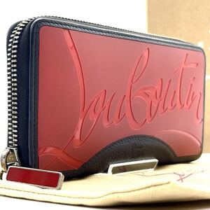 現行◆極美品◆Christian Louboutin クリスチャンルブタン 長財布 スニーカーソール パネトーネ ロングウォレット ブラック レッド