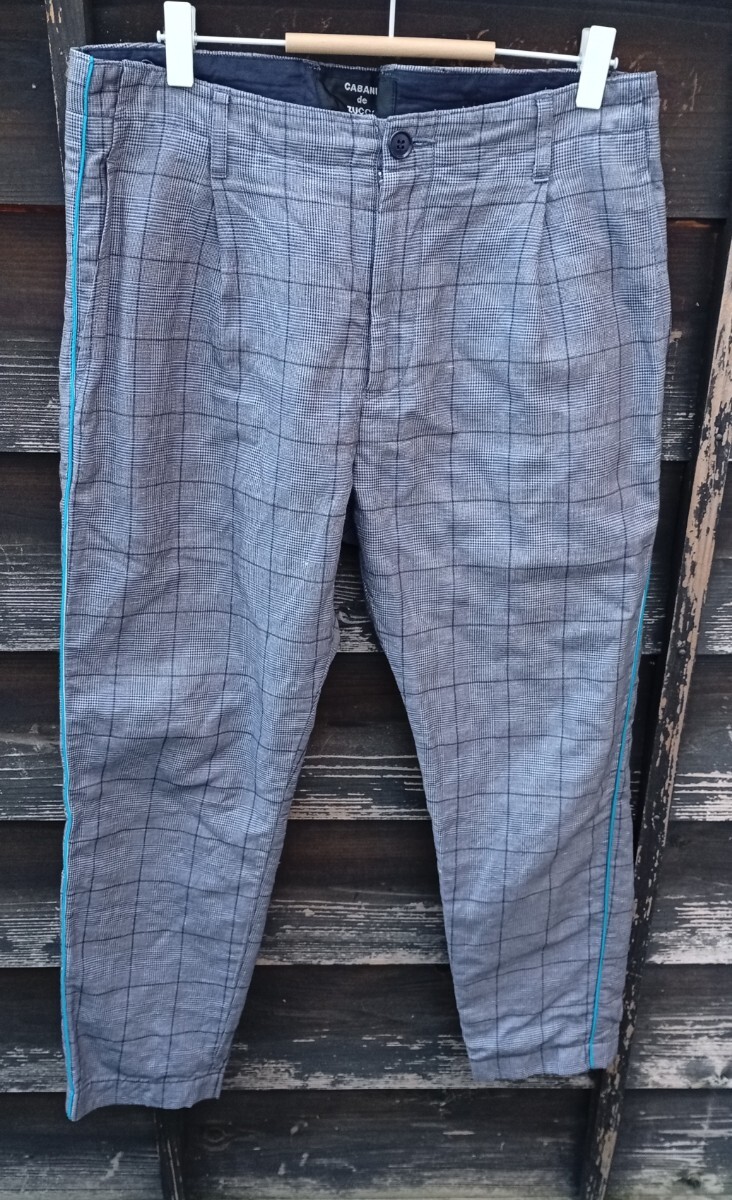 2000sカバンドズッカCABANE　de　Zuccaグレンチェック　スラックス