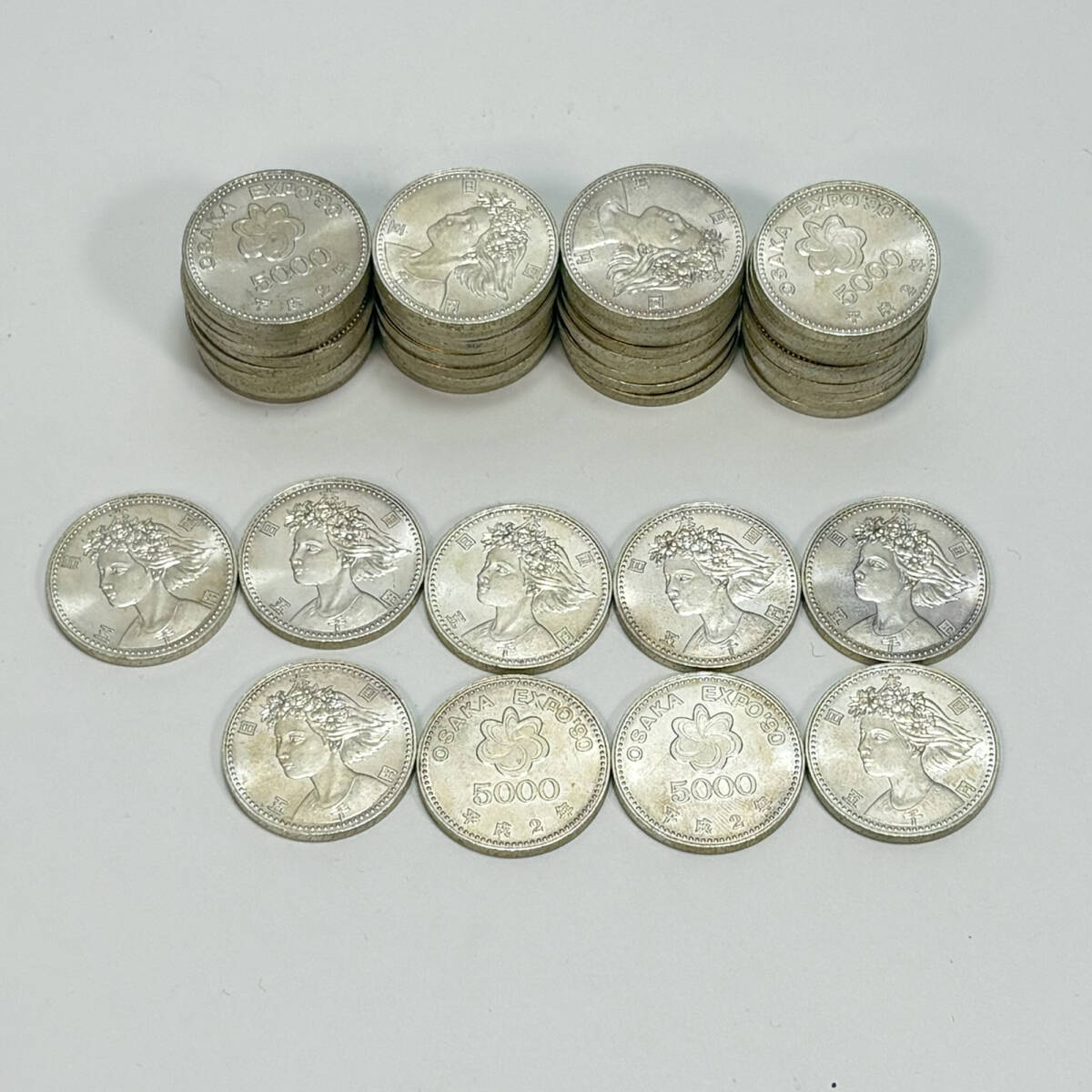 銀貨/記念硬貨 花と緑の博覧会記念 5000円銀貨 平成2年 49枚 額面245