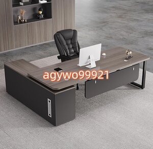 エグゼクティブデスク役員デスク 事務机 システムデスク エグゼクティブデスク 閉じた収納キャビネット付き パソコン机 180*80*75cm