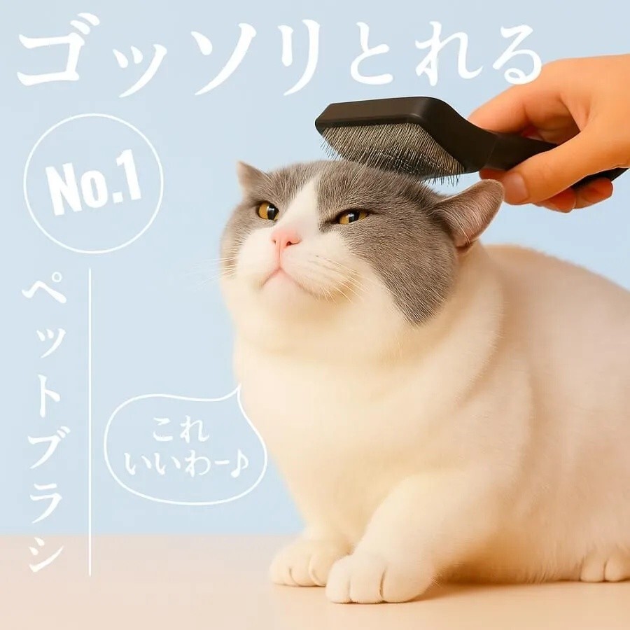 ペットブラシ 犬猫用 スリッカーブラシ 抜け毛取り 毛玉ケア 痛くなりにくい 軽