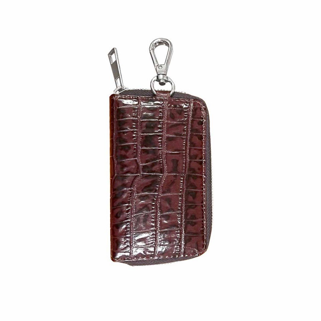 【C10200】未使用 キーケース 本革 スマートキー 牛革 レザー クロコ 型