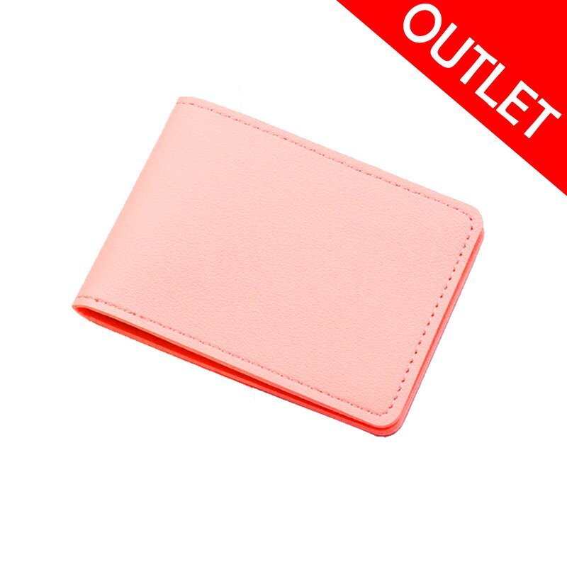 訳あり パスケース 薄型 パステルピンク レザー調 メンズ レディース ノーブラ