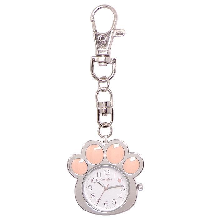 携帯 時計 バックチャーム ネコ 肉球 キーチェーン ウォッチ N02225S-