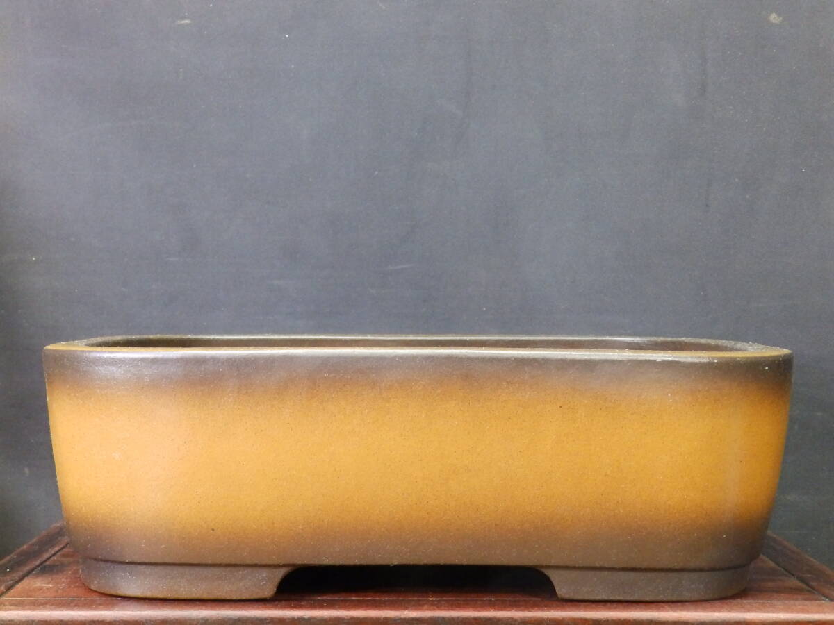 ★盆栽日和★　和鉢 【松香】 撫角長方鉢　40.3㎝ 