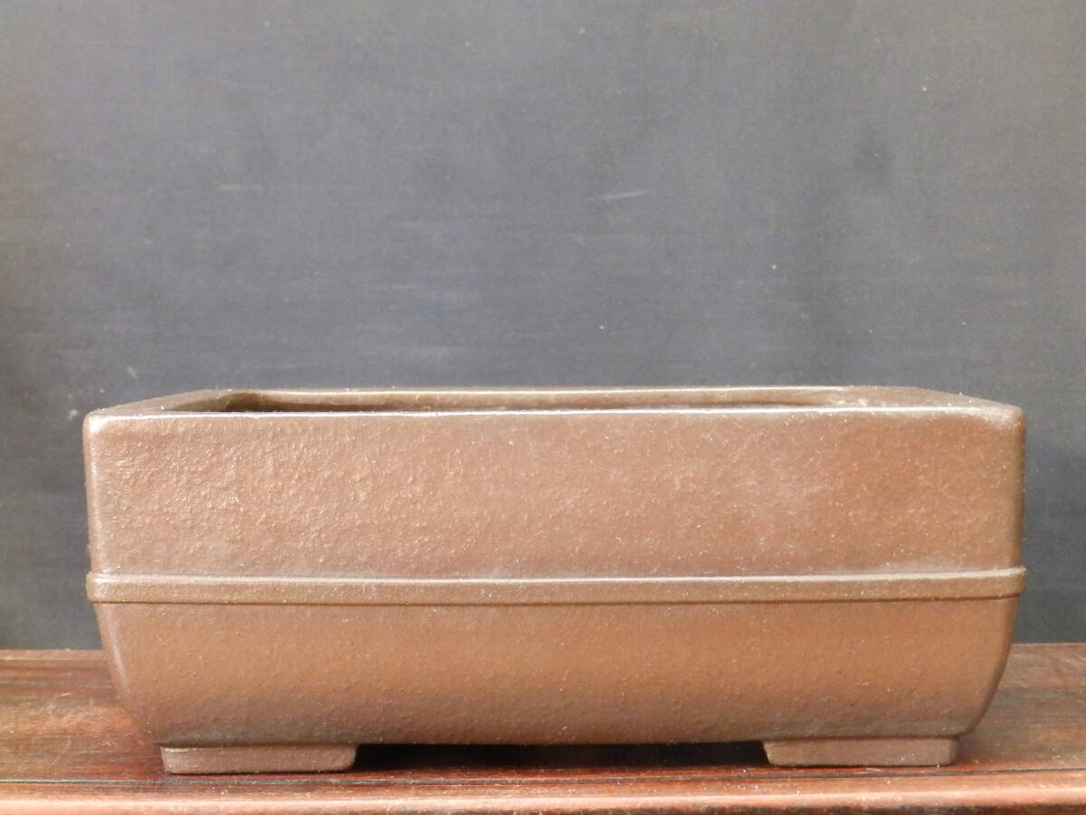 ★盆栽日和★　和鉢 【山秋】 胴紐正方鉢　25㎝ (k)