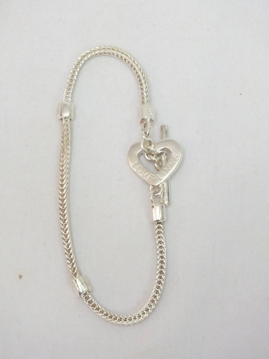 ★美品 LOVE LINKS/ラブリンクス　Tロックハート ブレスレット★（59