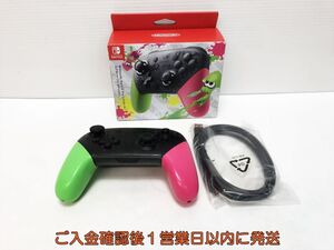 【1円】任天堂 純正 Nintendo Switch Proコントローラー スプラトゥーン2 ニンテンドースイッチ 動作確認済 M03-128yk/F3