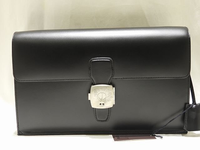 dunhill Dunhill LW9060A ручная сумочка * черный kau hyde кожа серебряный металлические принадлежности Logo список имеется мужской многофункциональный сумка V7L