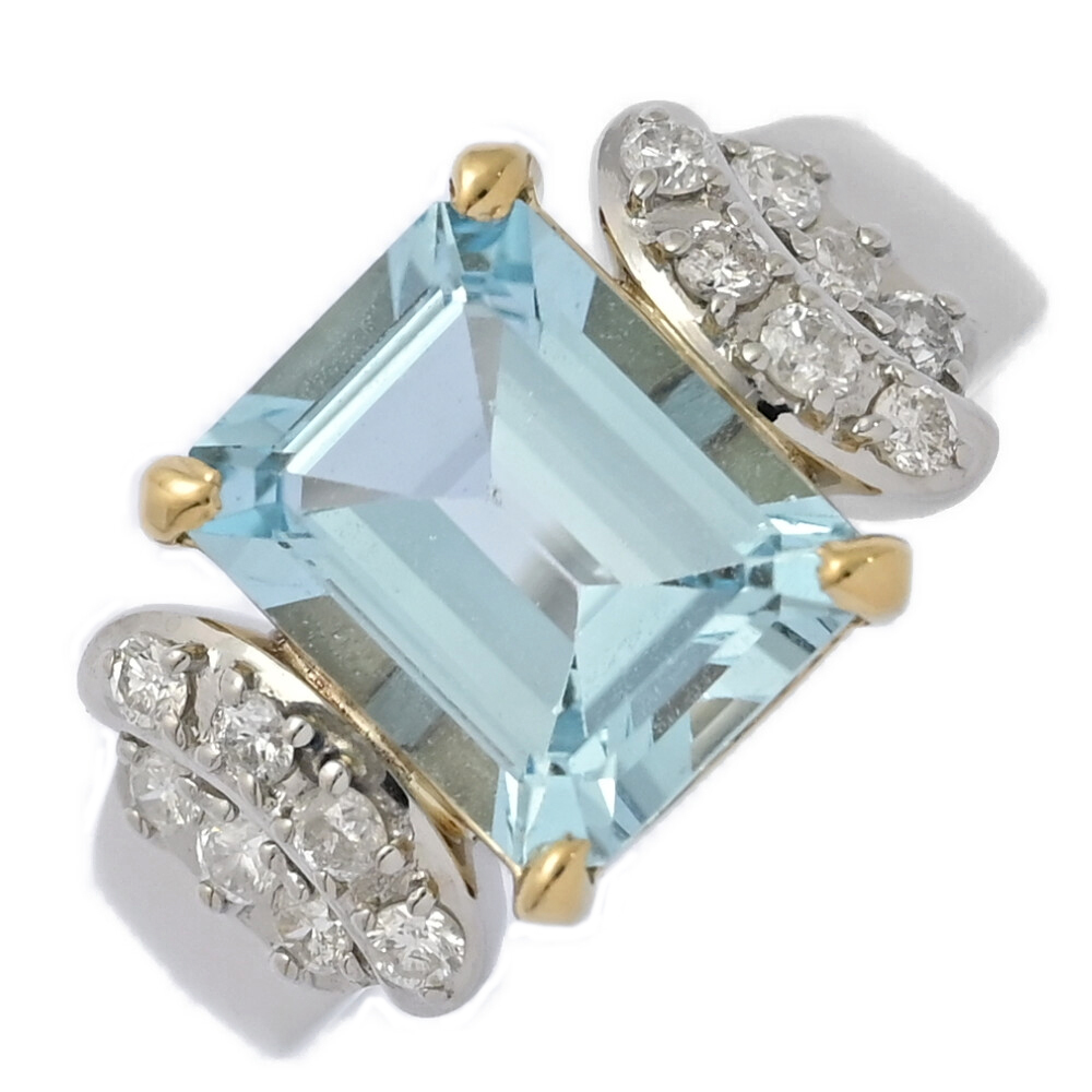 BT5.5ct/FD:0.29ct/�u���[�g�p�[�Y�E�_�C�������h�����O�E�w��/K18/750×Pt900-P���C��-7.5g/10��/#50/�C�G���[�S�[���h×�v���`�i��597824