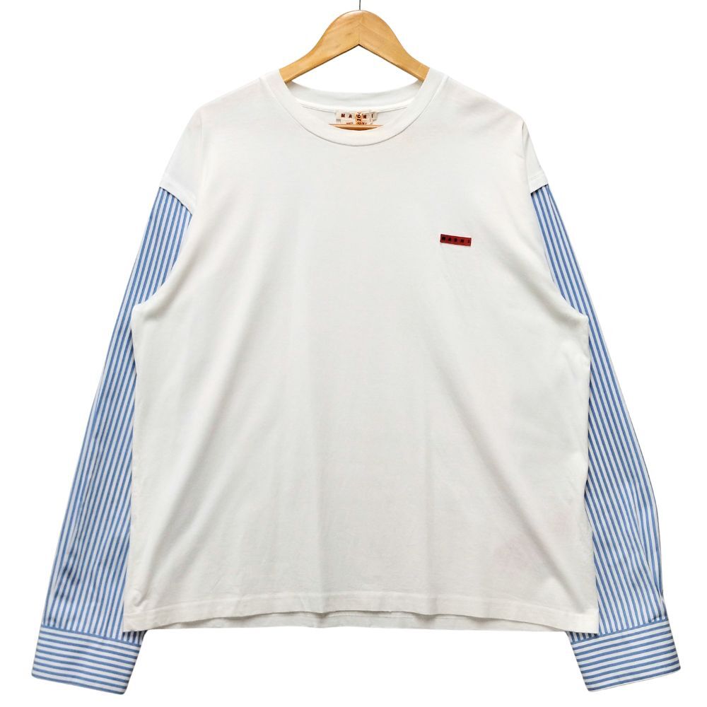 MARNI マルニ 品番 HUMU0252QX レイヤード 袖ストライプシャツ 