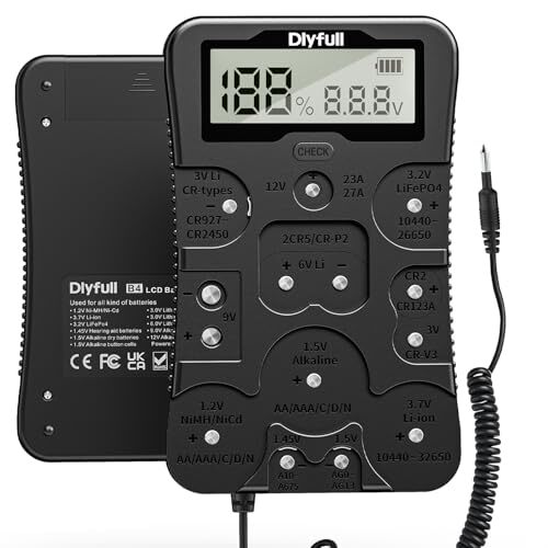 Dlyfull 多機能 電池チェッカー 充電電池/乾電池 単1 単2 単3 単4