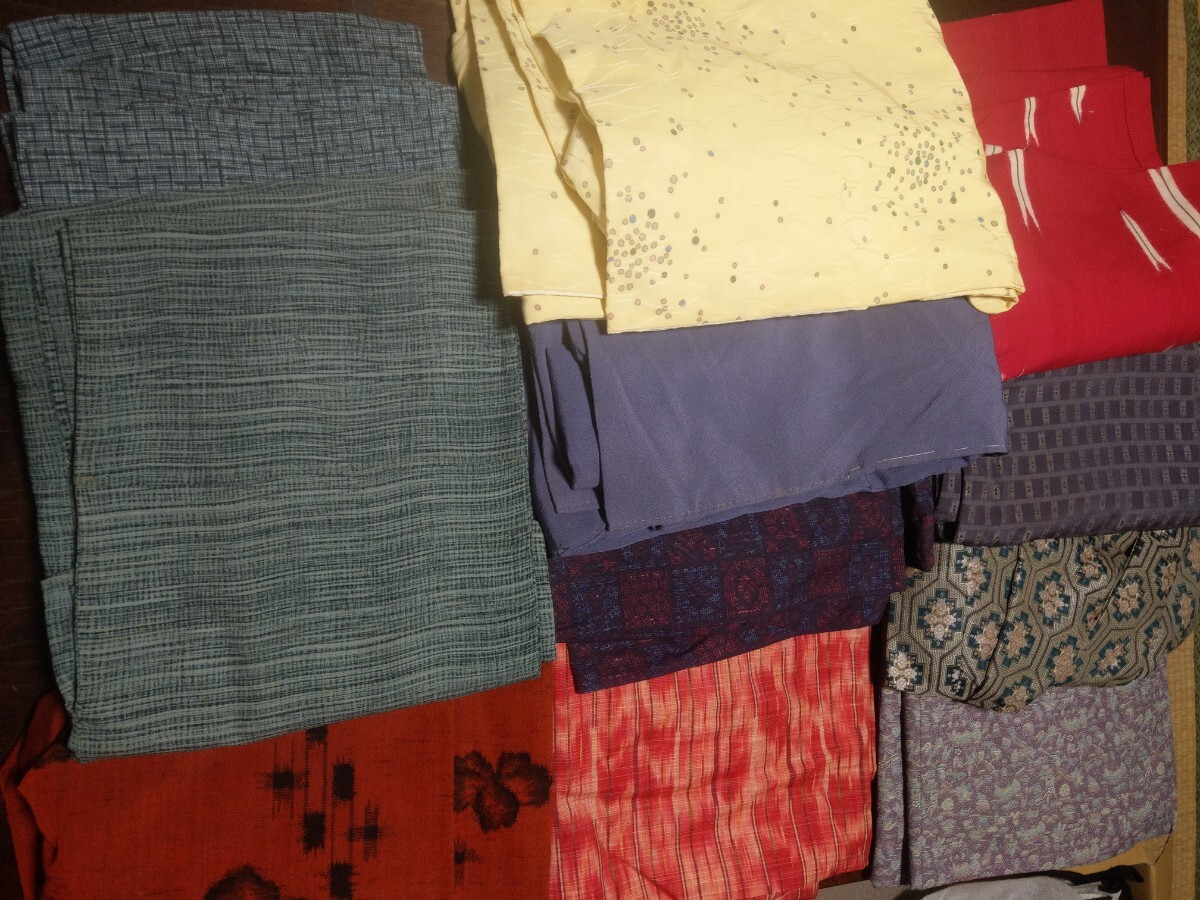 着物 リメイク はぎれ 花柄 生地 和装　まとめ　まとめて