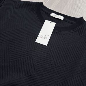 Lサイズ インターメッツォ デザイナーシャツ 長袖 トレーナー 切替デザイン ストレッチ 春夏秋 INTERMEZZO 新品 送料無料 ブラック 黒